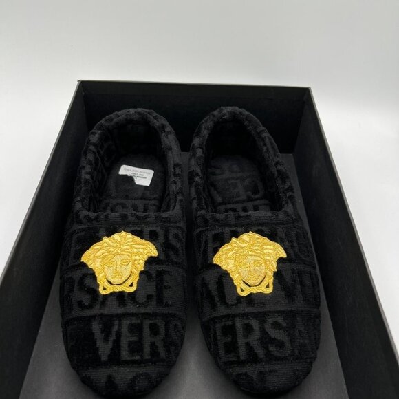 Versace Monogram Medusa Motif Slippers Unisex Men's 6 / Women's 7.5 - Picture 5 of 13